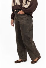 Jewelly Barrel jeans - washed donkerbruin