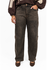 Jewelly Barrel jeans - washed donkerbruin