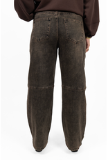 Jewelly Barrel jeans - washed donkerbruin