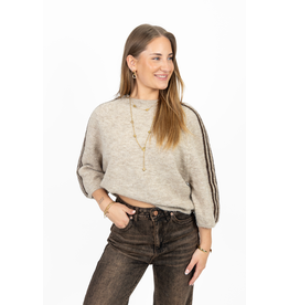 21Jewelz Truitje met strepen - beige/bruin