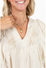 21Jewelz Blouse met ruffles - beige