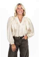 21Jewelz Blouse met ruffles - beige