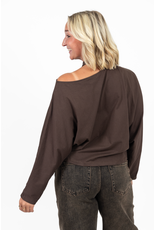21Jewelz One shoulder truitje - bruin