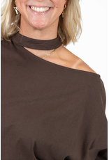21Jewelz One shoulder truitje - bruin
