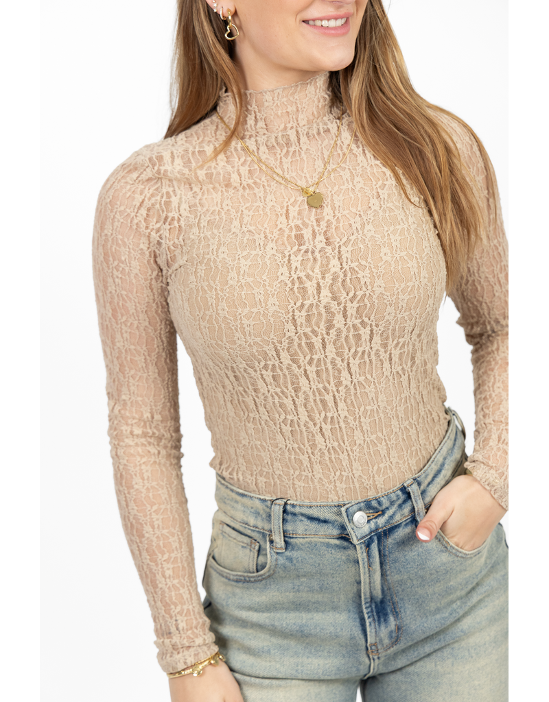 21Jewelz Kanten top - beige