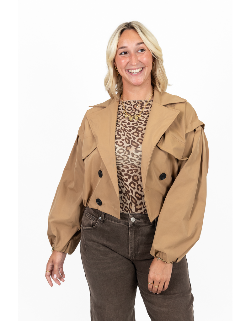 21Jewelz Cropped trenchcoat
