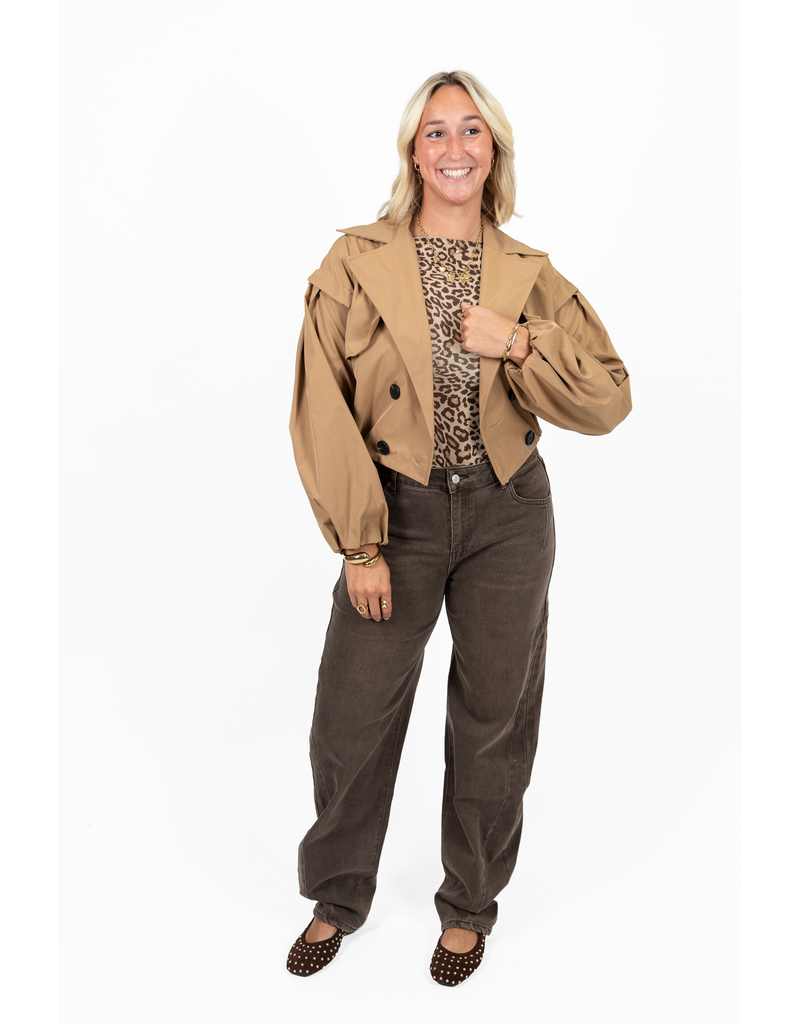 21Jewelz Cropped trenchcoat