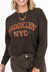 21Jewelz Trui met tekst "Brooklyn NYC" - bruin/camel