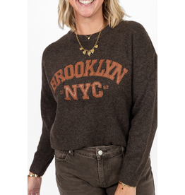 21Jewelz Trui met tekst "Brooklyn NYC" - bruin/camel