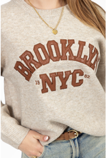 21Jewelz Trui met tekst "Brooklyn NYC" - beige/camel
