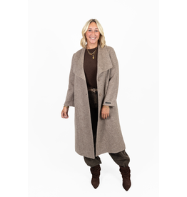 21Jewelz Manteljas met kraag - taupe