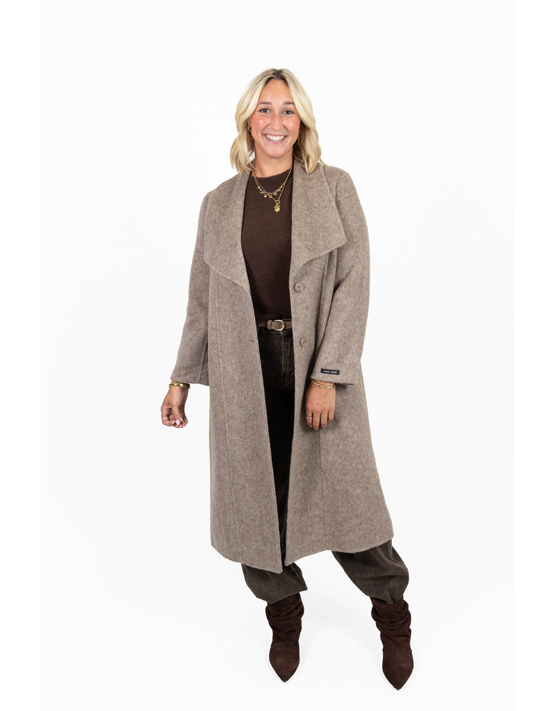 21Jewelz Manteljas met kraag - taupe