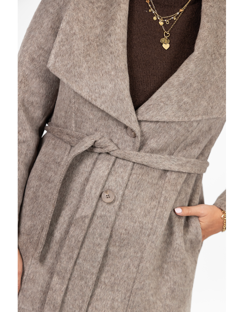 21Jewelz Manteljas met kraag - taupe