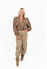21Jewelz Blouse met ruffles - bruin