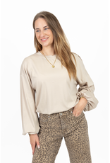 21Jewelz Sweater met pofmouw - beige