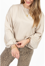 21Jewelz Sweater met pofmouw - beige