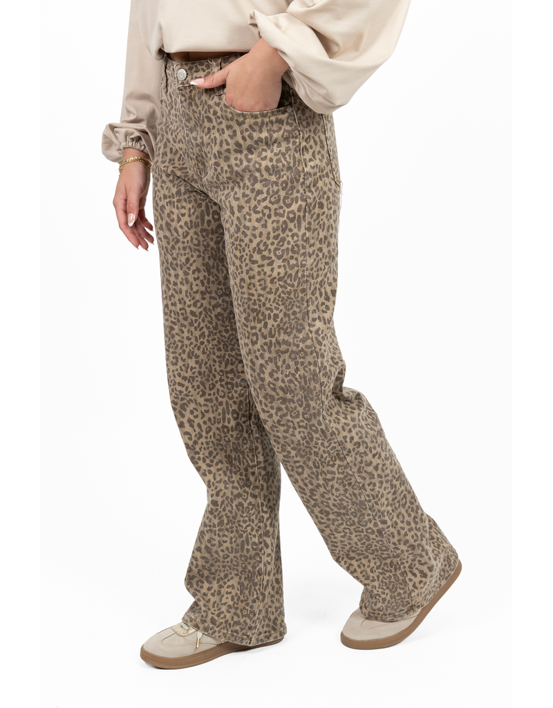 Laulia Jeans met lichte panterprint