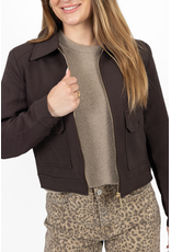 21Jewelz Cropped jasje met zakken - donker bruin