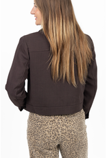 21Jewelz Cropped jasje met zakken - donker bruin