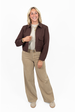 21Jewelz Cropped jasje met zakken - donker bordeaux