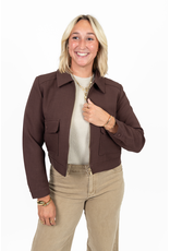 21Jewelz Cropped jasje met zakken - donker bordeaux
