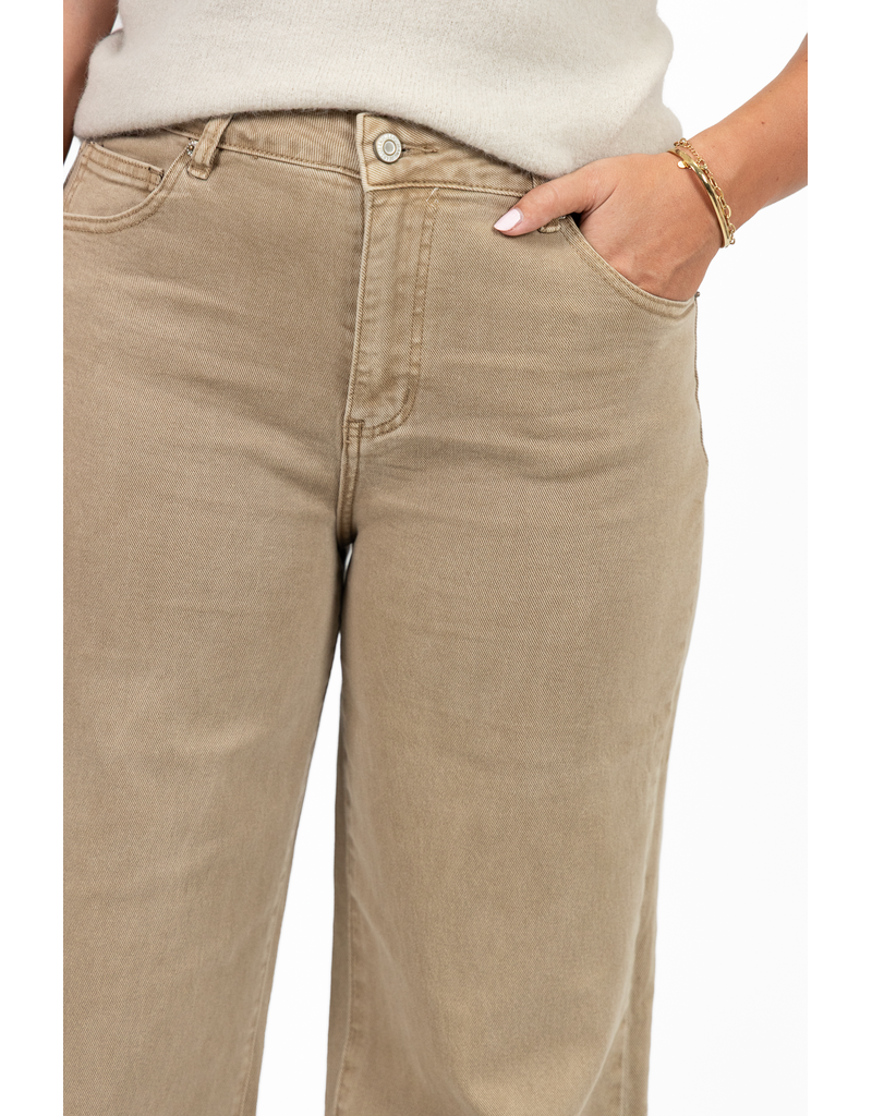 21Jewelz Basic wide leg jeans - beige