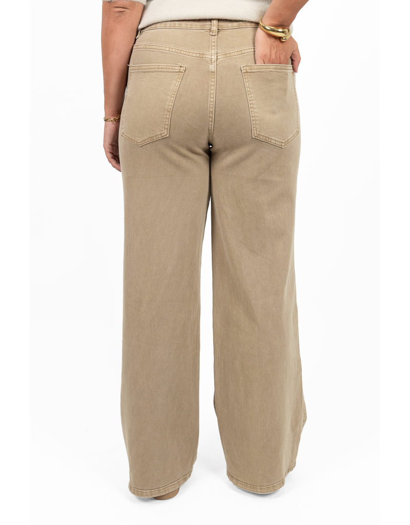 21Jewelz Basic wide leg jeans - beige