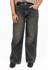 21Jewelz Wide leg jeans - washed donkerblauw