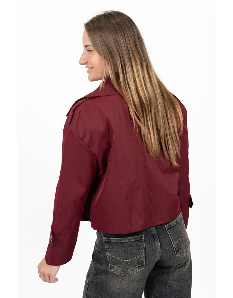 21Jewelz Korte trenchcoat - bordeaux