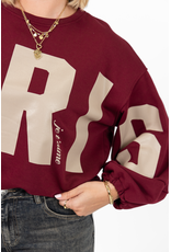 21Jewelz Paris je t'aime sweater - bordeaux