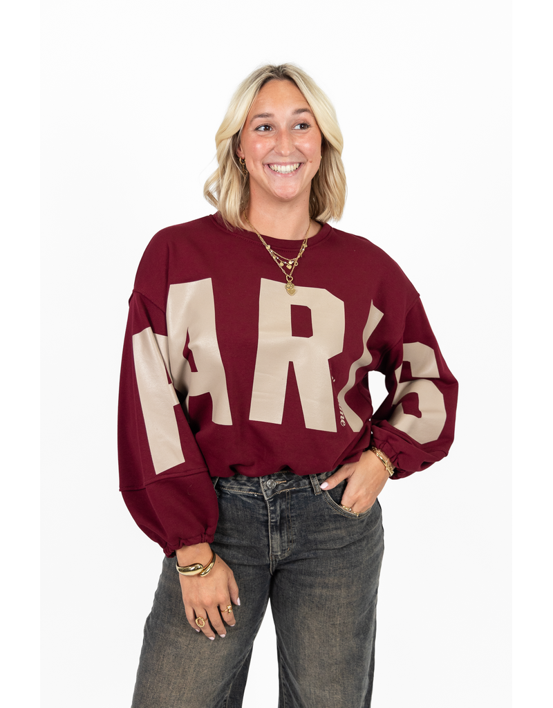 21Jewelz Paris je t'aime sweater - bordeaux