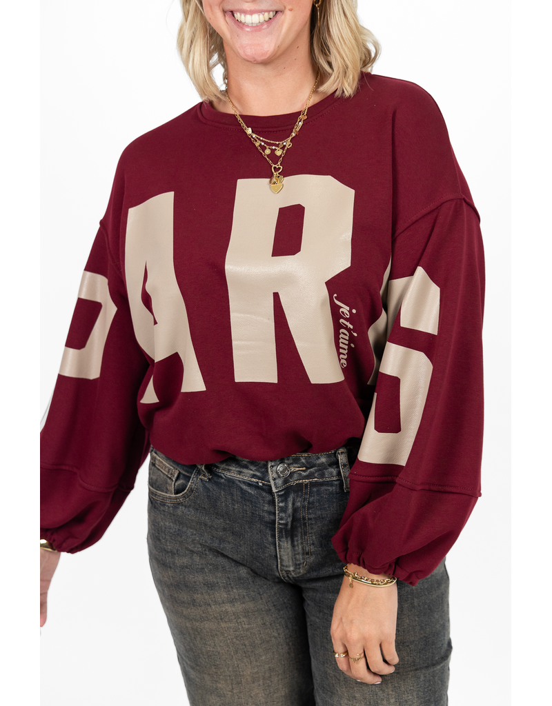 21Jewelz Paris je t'aime sweater - bordeaux