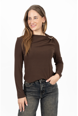 21Jewelz Longsleeve met goud detail - bruin