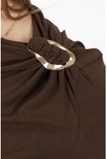 21Jewelz Longsleeve met goud detail - bruin