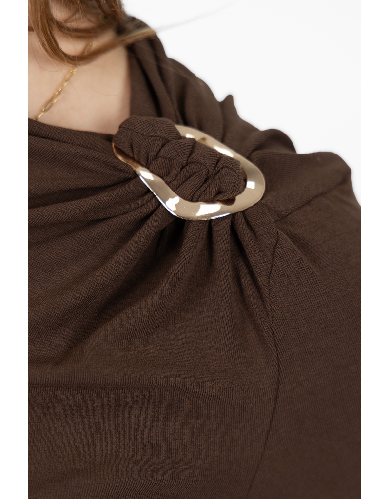 21Jewelz Longsleeve met goud detail - bruin