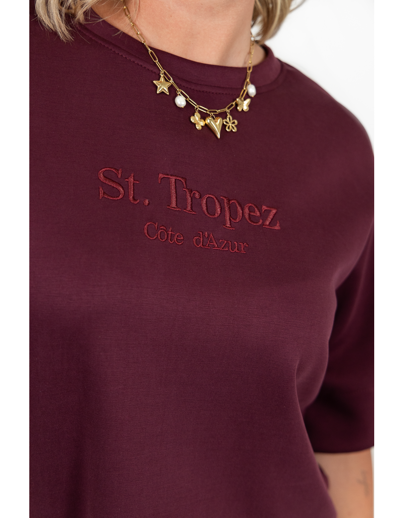 21Jewelz Saint Tropez - Cote d'Azur shirt - bordeaux