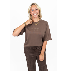 21Jewelz Saint Tropez - Cote d'Azur shirt - taupe