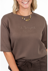 21Jewelz Saint Tropez - Cote d'Azur shirt - taupe