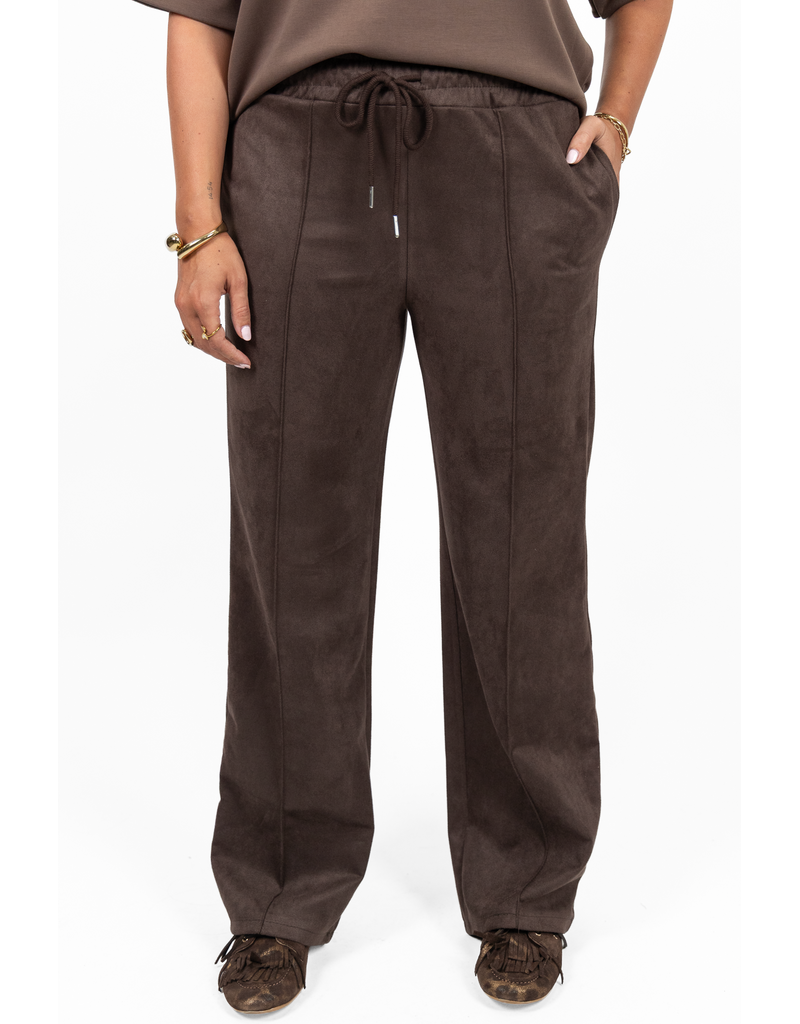 21Jewelz Suede-look jogger - donkerbruin