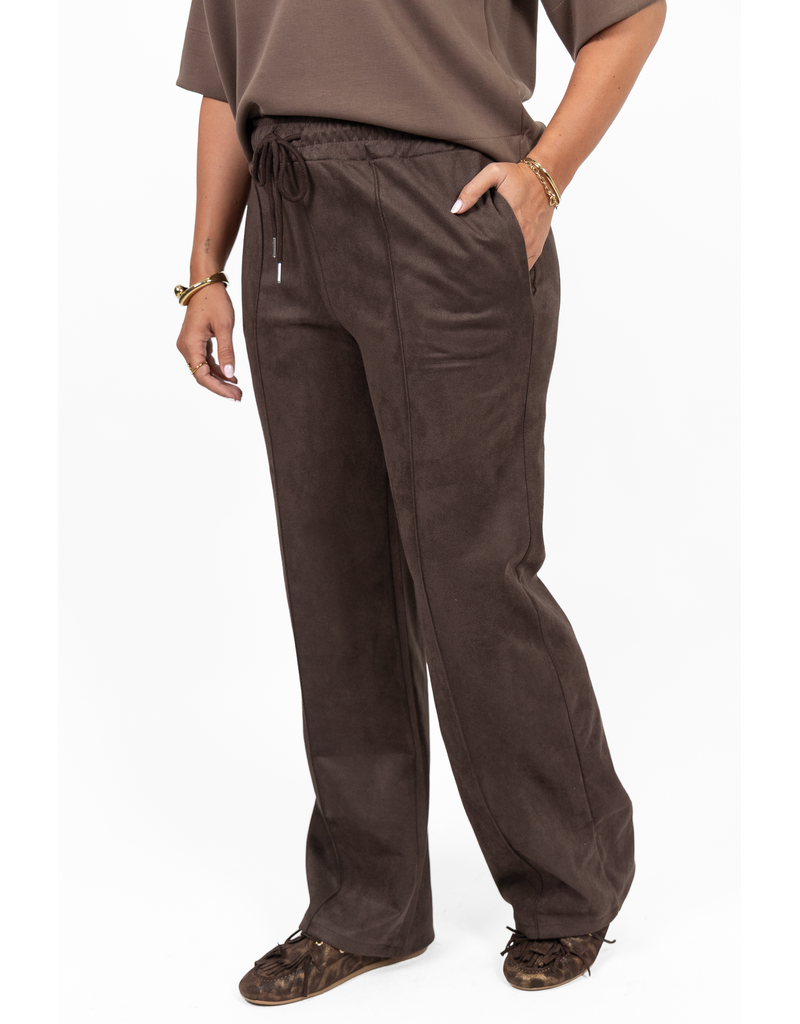 21Jewelz Suede-look jogger - donkerbruin