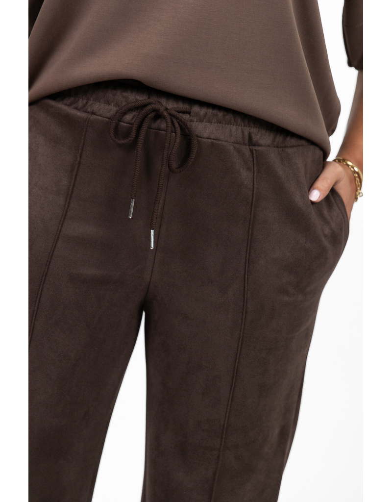 21Jewelz Suede-look jogger - donkerbruin