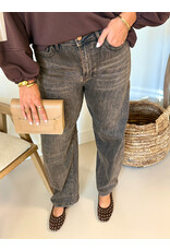 Jewelly Barrel jeans - washed donkerbruin