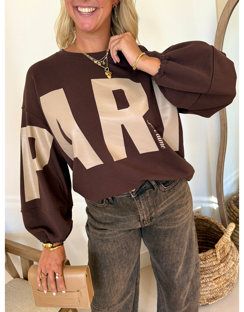 21Jewelz Paris je t'aime sweater - bruin