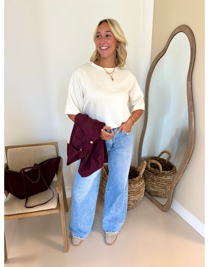 21Jewelz Saint Tropez - Cote d'Azur shirt - ecru