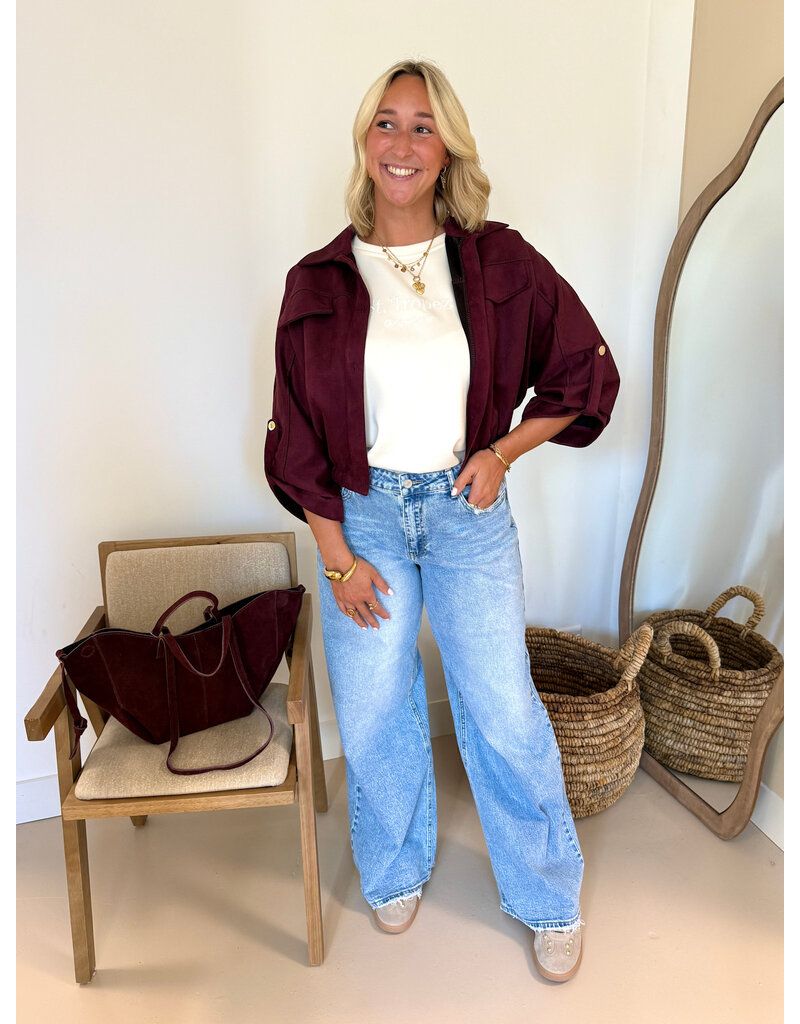 21Jewelz Gerafelde baggy jeans - blauw