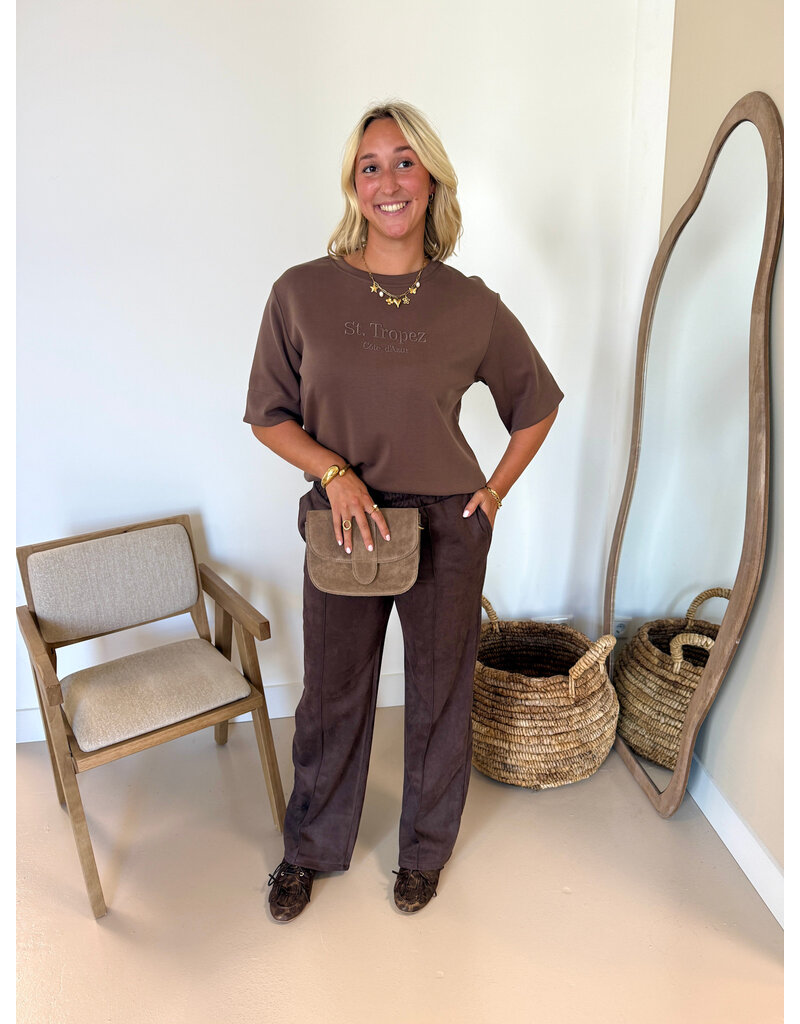 21Jewelz Saint Tropez - Cote d'Azur shirt - taupe
