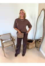 21Jewelz Suede-look jogger - donkerbruin
