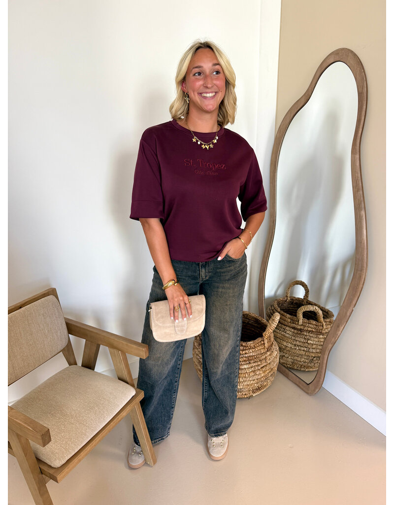 21Jewelz Saint Tropez - Cote d'Azur shirt - bordeaux