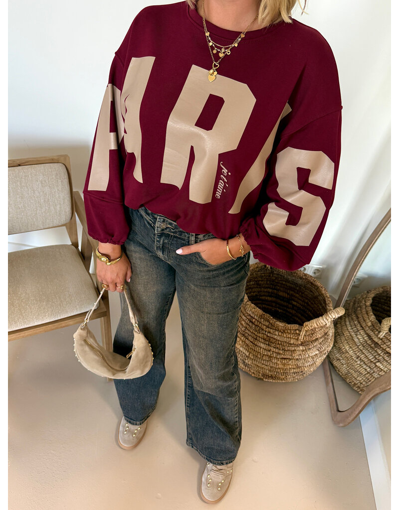 21Jewelz Paris je t'aime sweater - bordeaux