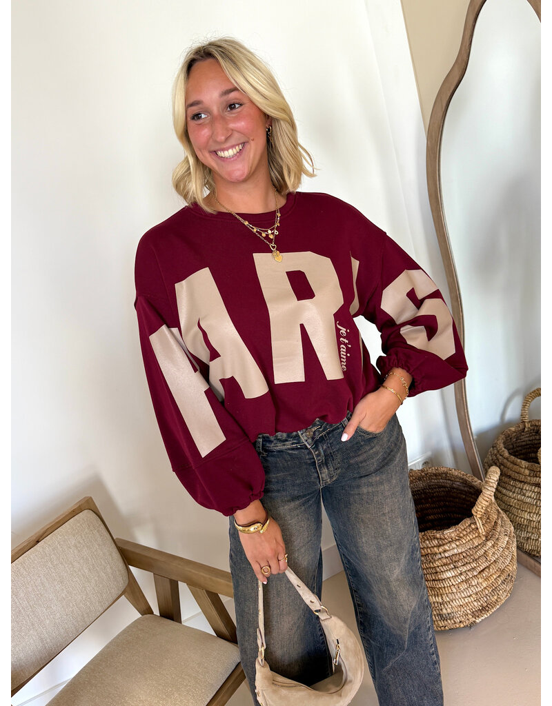21Jewelz Paris je t'aime sweater - bordeaux